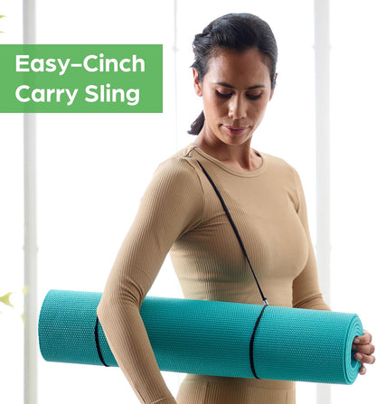 Gaiam Essentials Premium Yoga Mat with Yoga Mat Carrier Slin