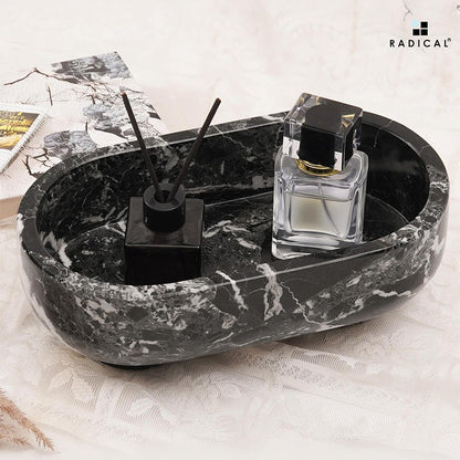 Marble Oval Bowl With Stand