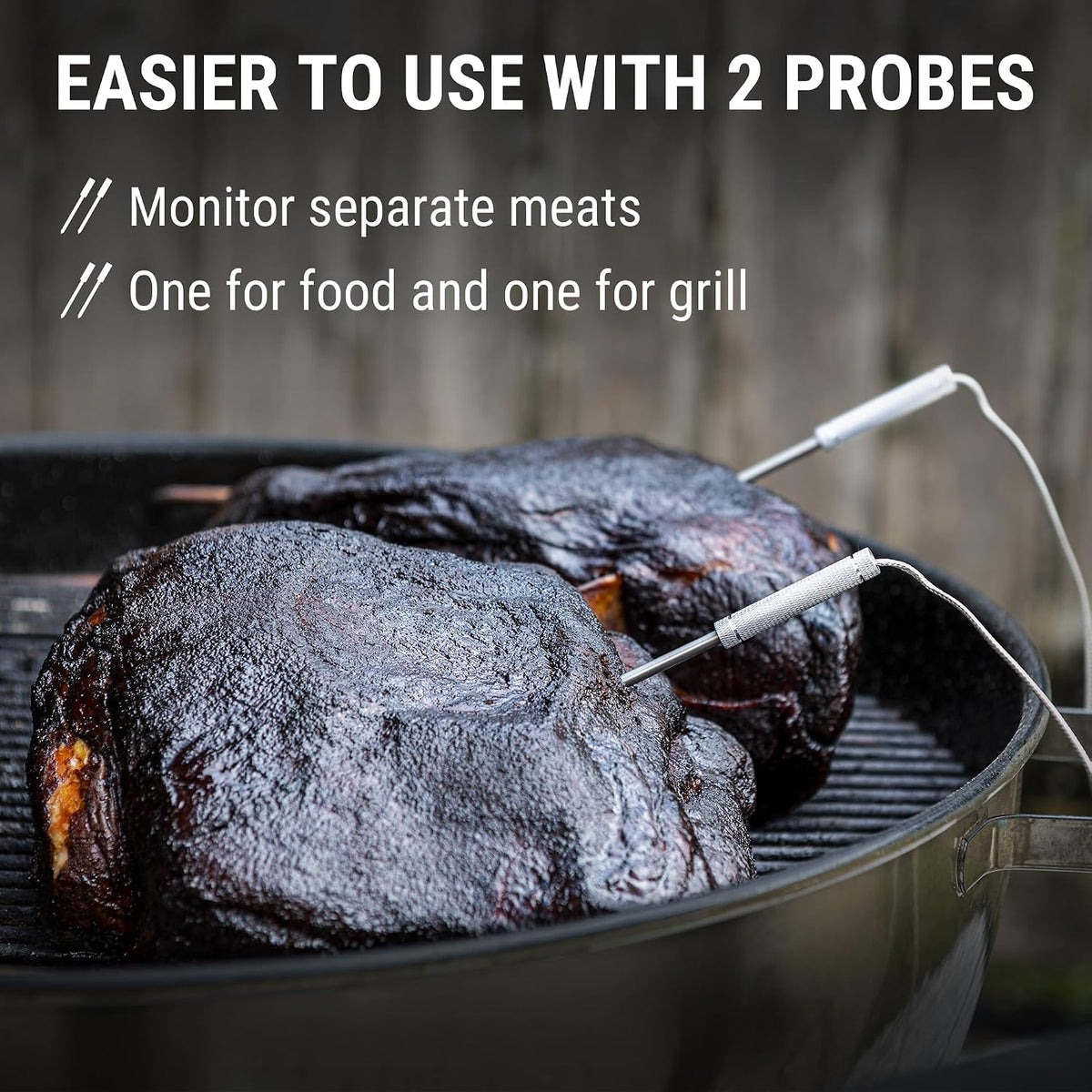 TempPro TempSync 650 ft Bluetooth Meat Thermometer with 2 Pr