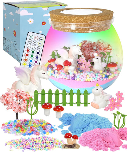 GlimmerGrove unicorn light-up terrarium kit 1