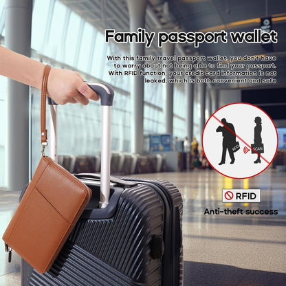 RFID Blocking Family Passport Holder Wallet 6