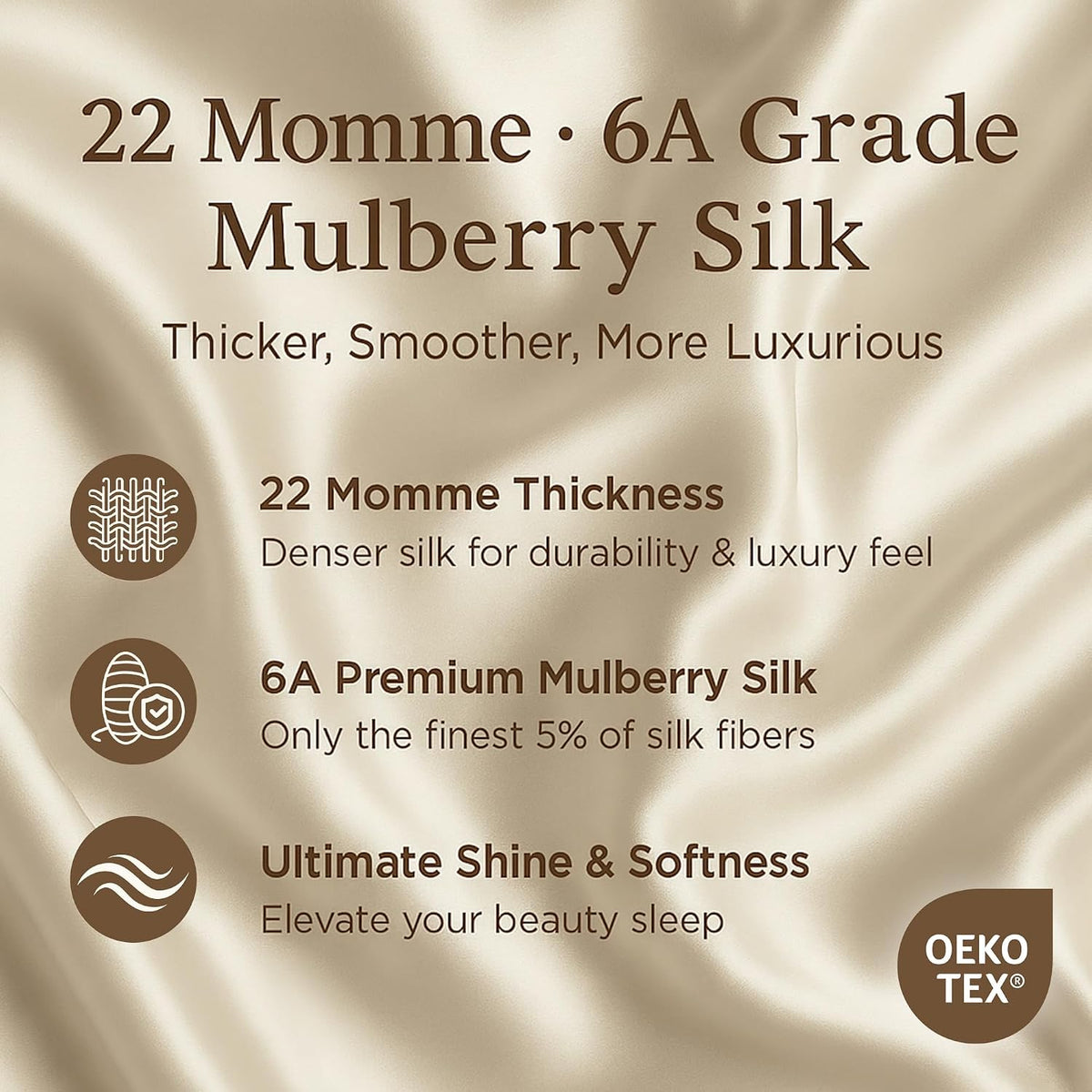 LINENOVA 100% Mulberry Silk Pillowcases Standard/Queen