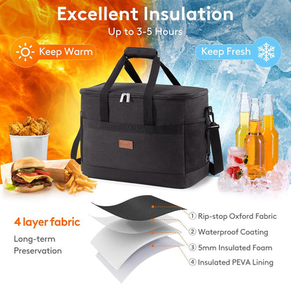 Lifewit Cooler Bag 50 Cans Collapsible and Insulated Large L