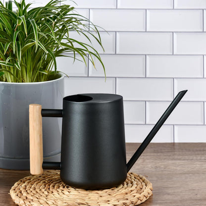 IMEEA 35oz/1000ml Indoor Watering Can Black Watering Can wit