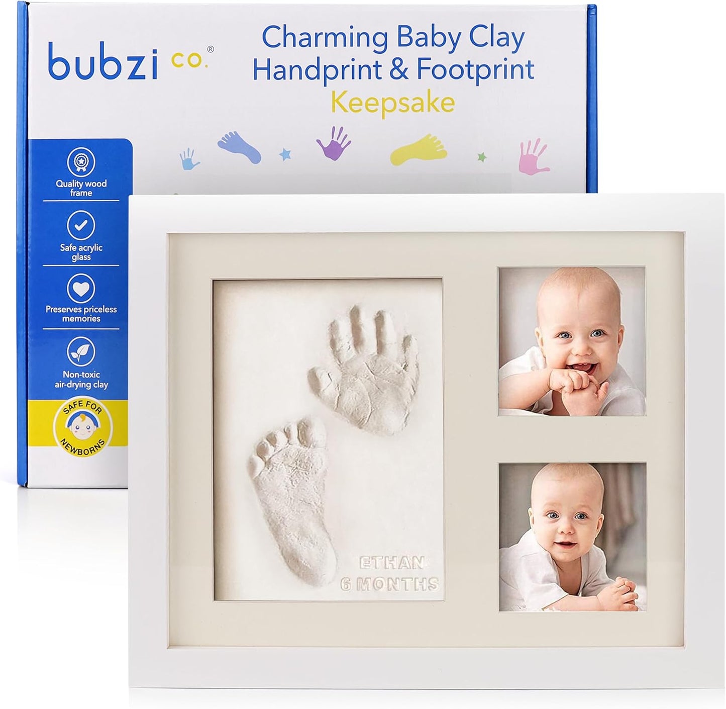 Baby Footprint Kit, Baby Foot and Hand Print Kit, Baby Picture Frame, Hand Print Mold Kit, New Mom Gifts, Baby Newborn Essentials Must Haves, Baby Casting Kit, Baby Shower Gifts