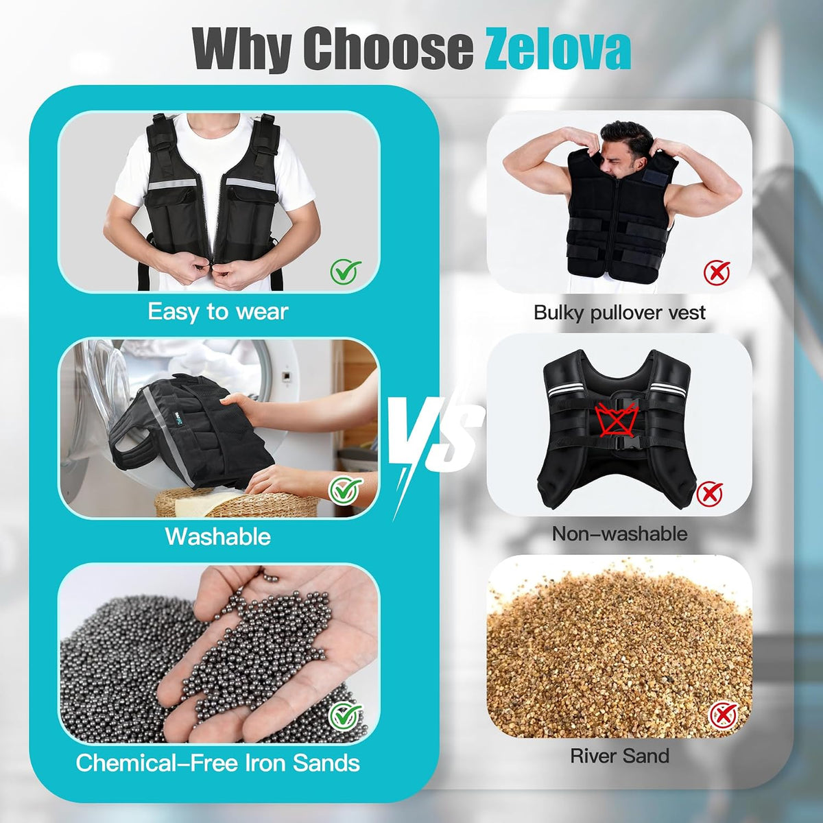 Adjustable Weighted Vest for Women Men