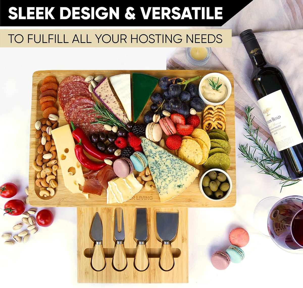Sleek Cheese Board & Charcuterie Set