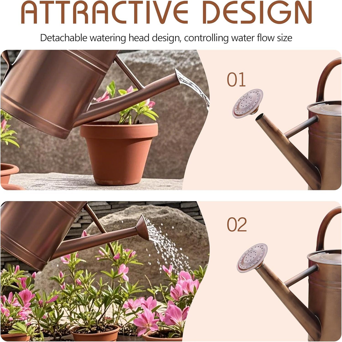 Metal Watering Can for Outdoor and Indoor Plants