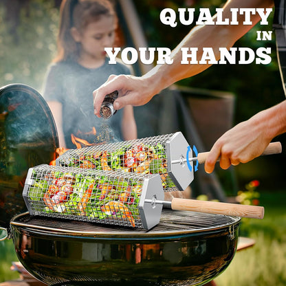 Rolling Grill Basket