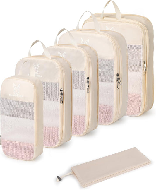 6set Lightweight Compressible Packing cubes