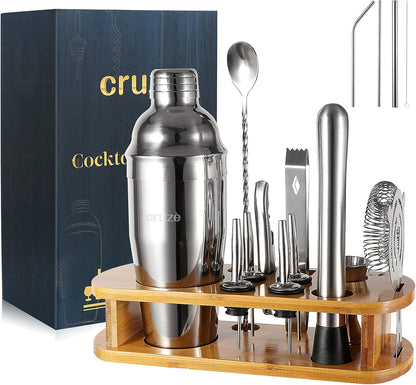 12-Piece Cocktail Shaker Set with Stand