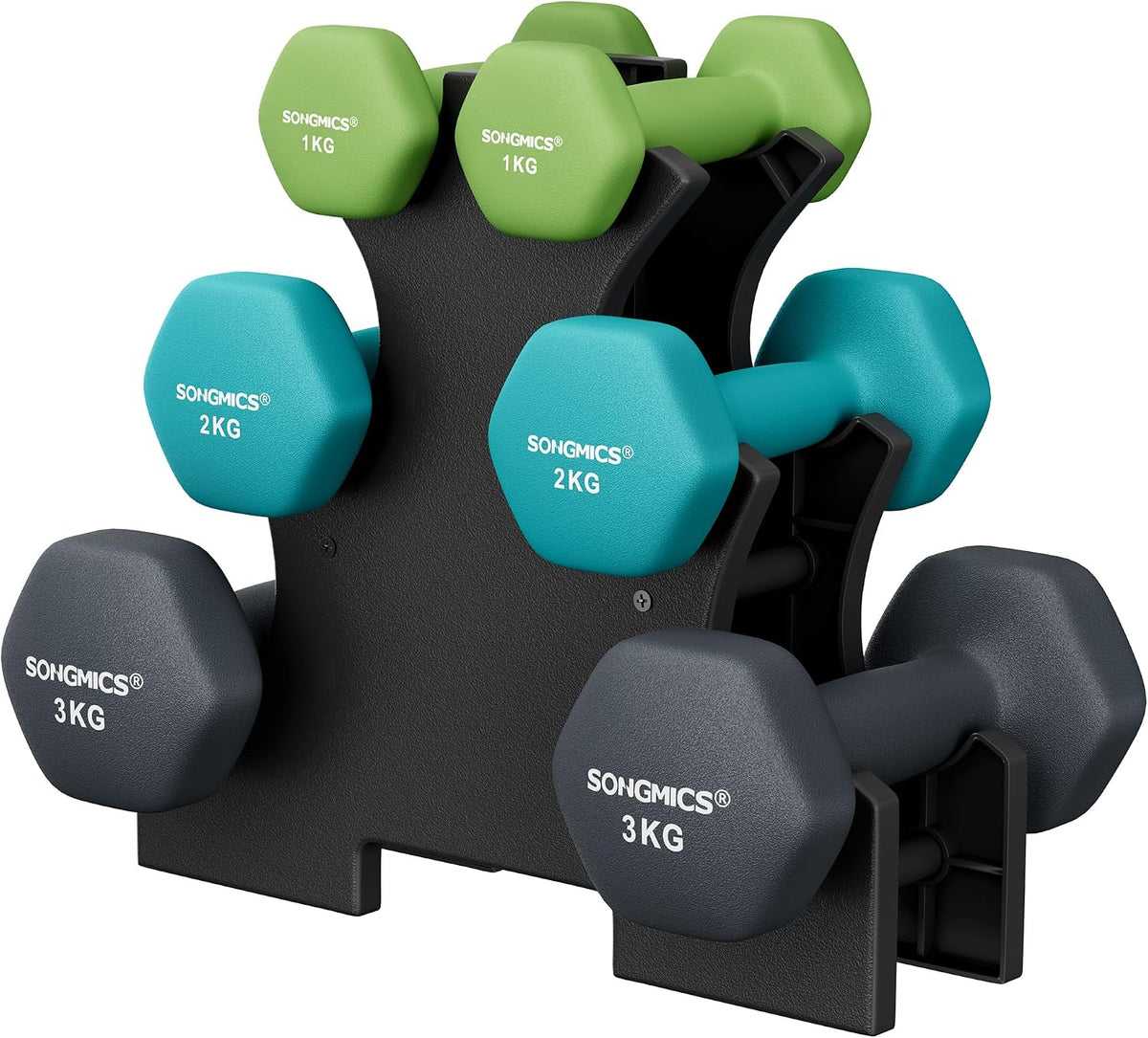 SONGMICS Dumbbell Set with Rack
