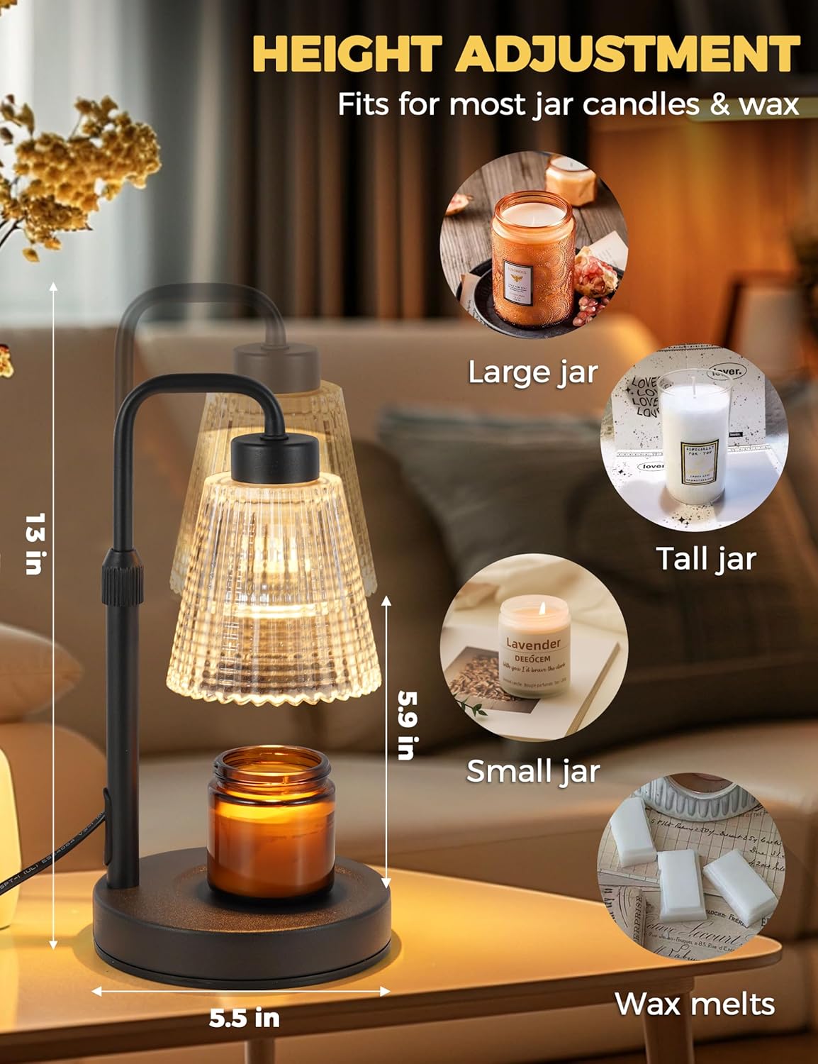 GODONLIF Candle Warmer Lamp with Timer