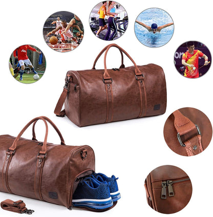 seyfocnia Oversized Travel Duffel Bag Weekender Bag with Sho