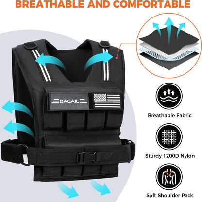 BAGAIL Weighted Vest for Strength Training