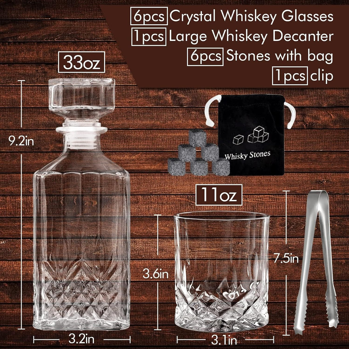 Whiskey Decanter Set for Men