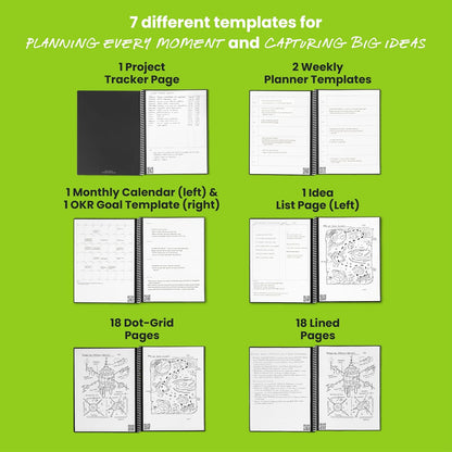 Rocketbook Fusion Smart Reusable Notebook- grey