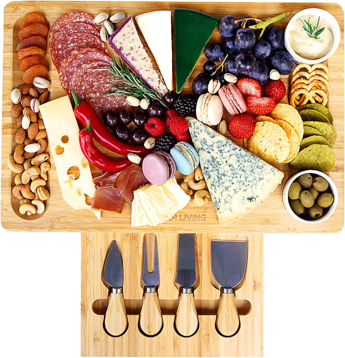Sleek Cheese Board & Charcuterie Set
