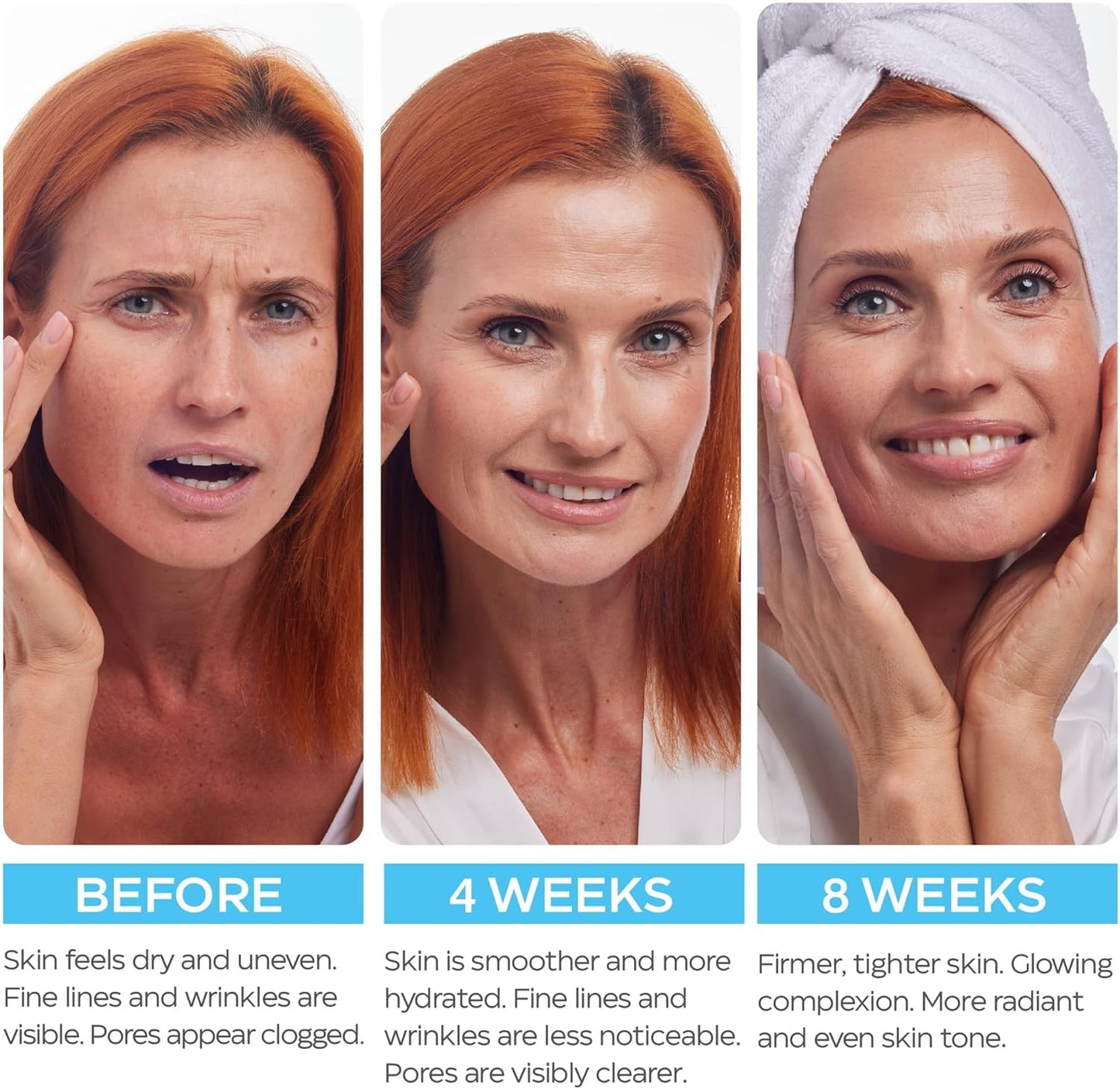 Retinol Cream for Face with Hyaluronic Acid, Anti Aging Wrinkle Cream for Women and Men, Day and Night Collagen Moisturizer to Minimize Wrinkles, Dryness, 1.85 Oz