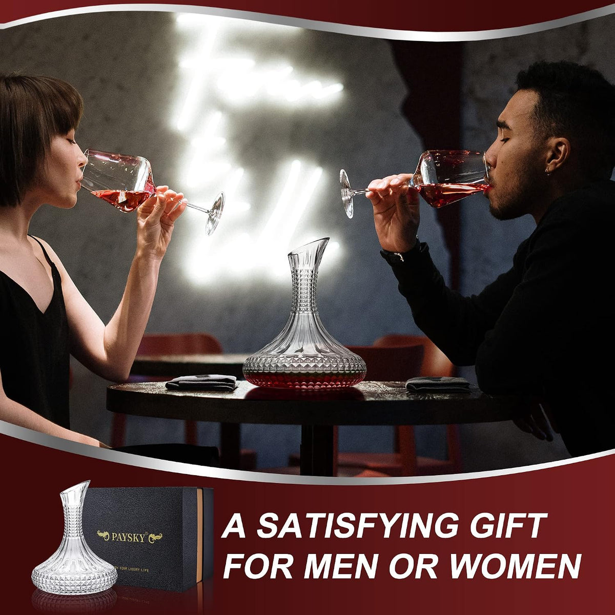 Thick Wine Decanter with Gift Box