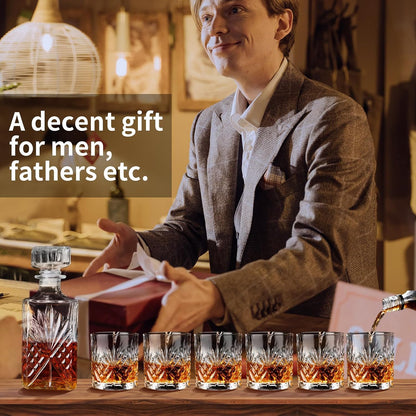 Davinod Whiskey Decanter Set With 6 Glasses