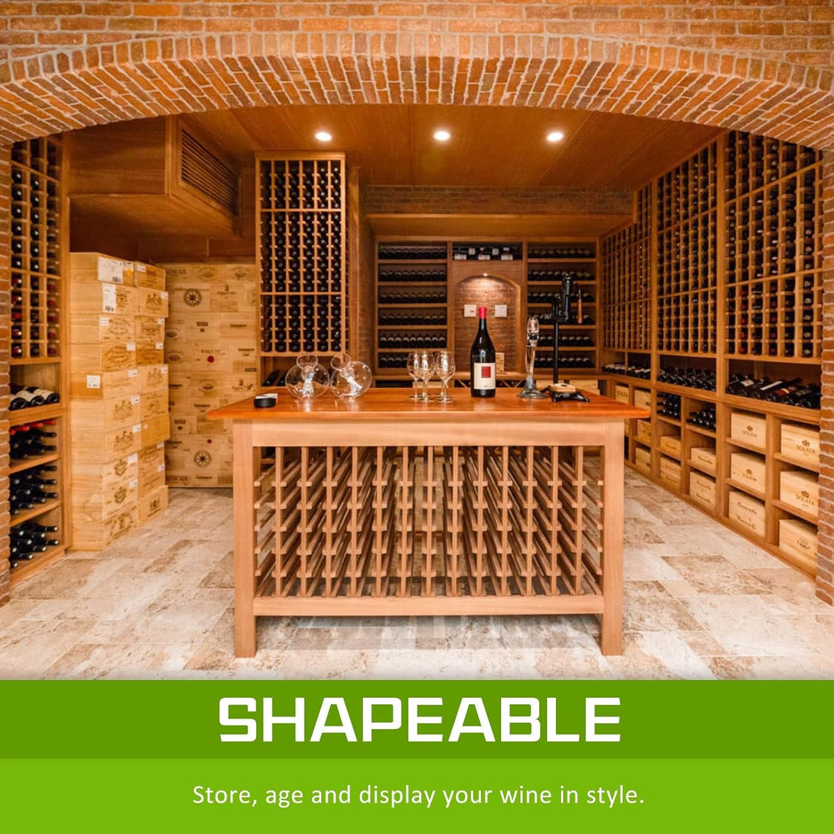 20 Bottle Timber Wine Rack