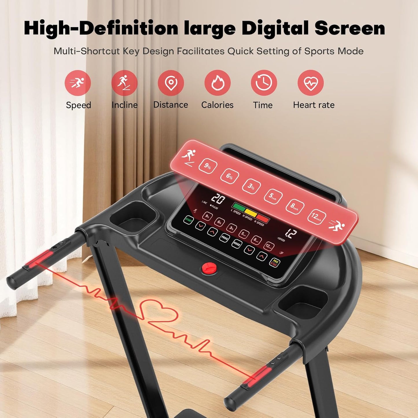 WENOKER treadmill feature details