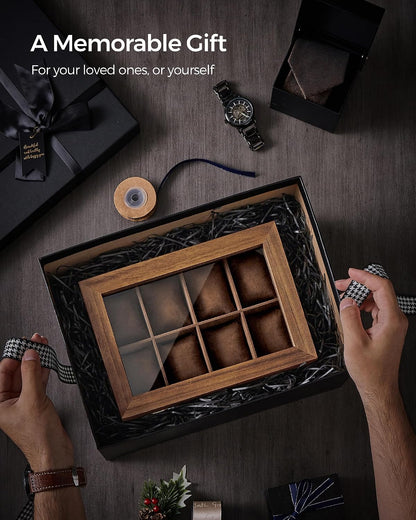 SONGMICS 8 Compartment Watch Holder