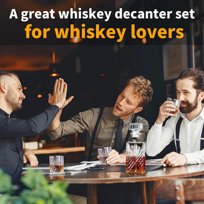 Davinod Whiskey Decanter Set With 6 Glasses