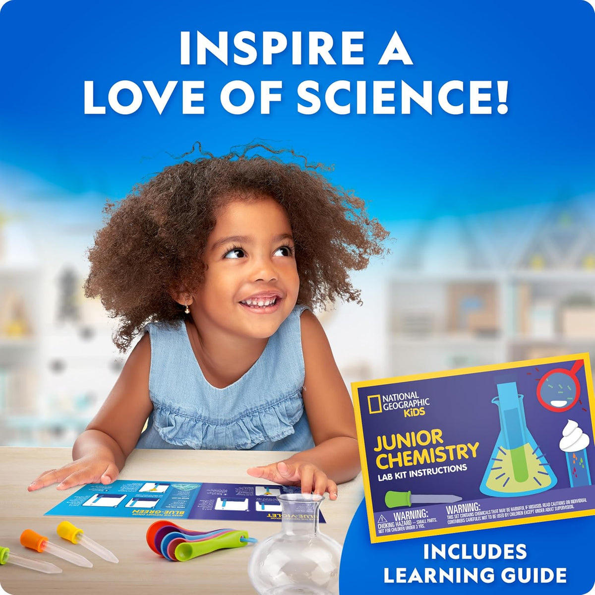 National Geographic Junior Chemistry Set with 50 Experiments