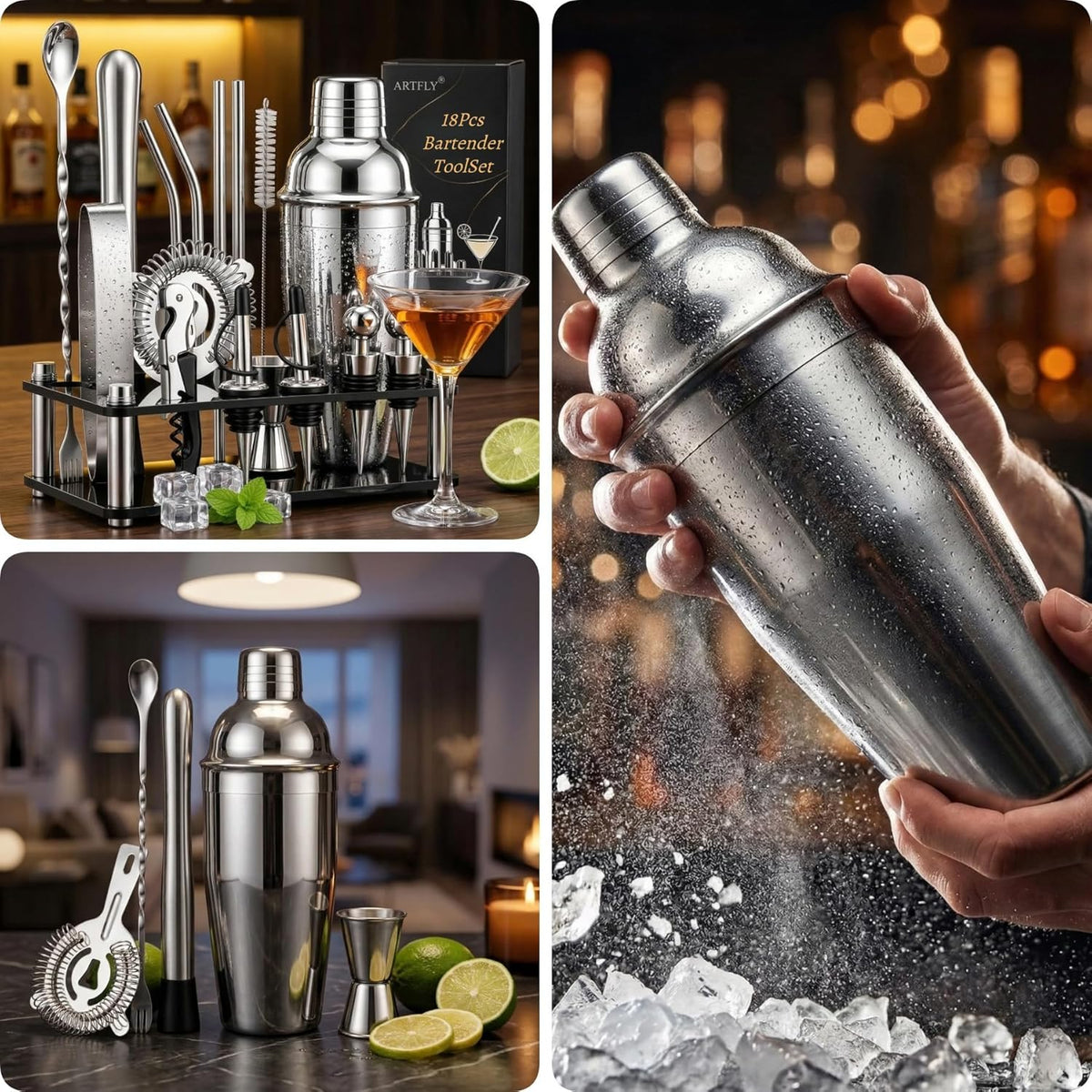 ARTFLY Cocktail Shaker Set