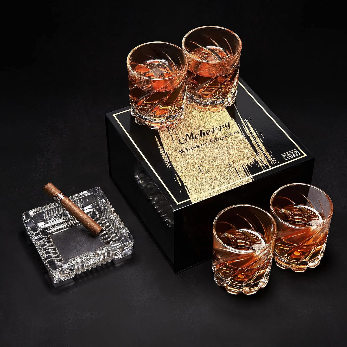 Whiskey Glass Gift Set of 4