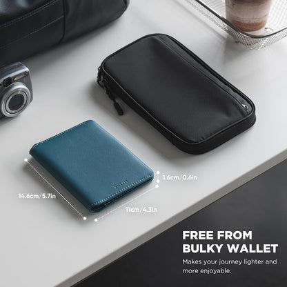 VULKIT Slim Minimalist Passport Wallet RFID Blocking Passpor
