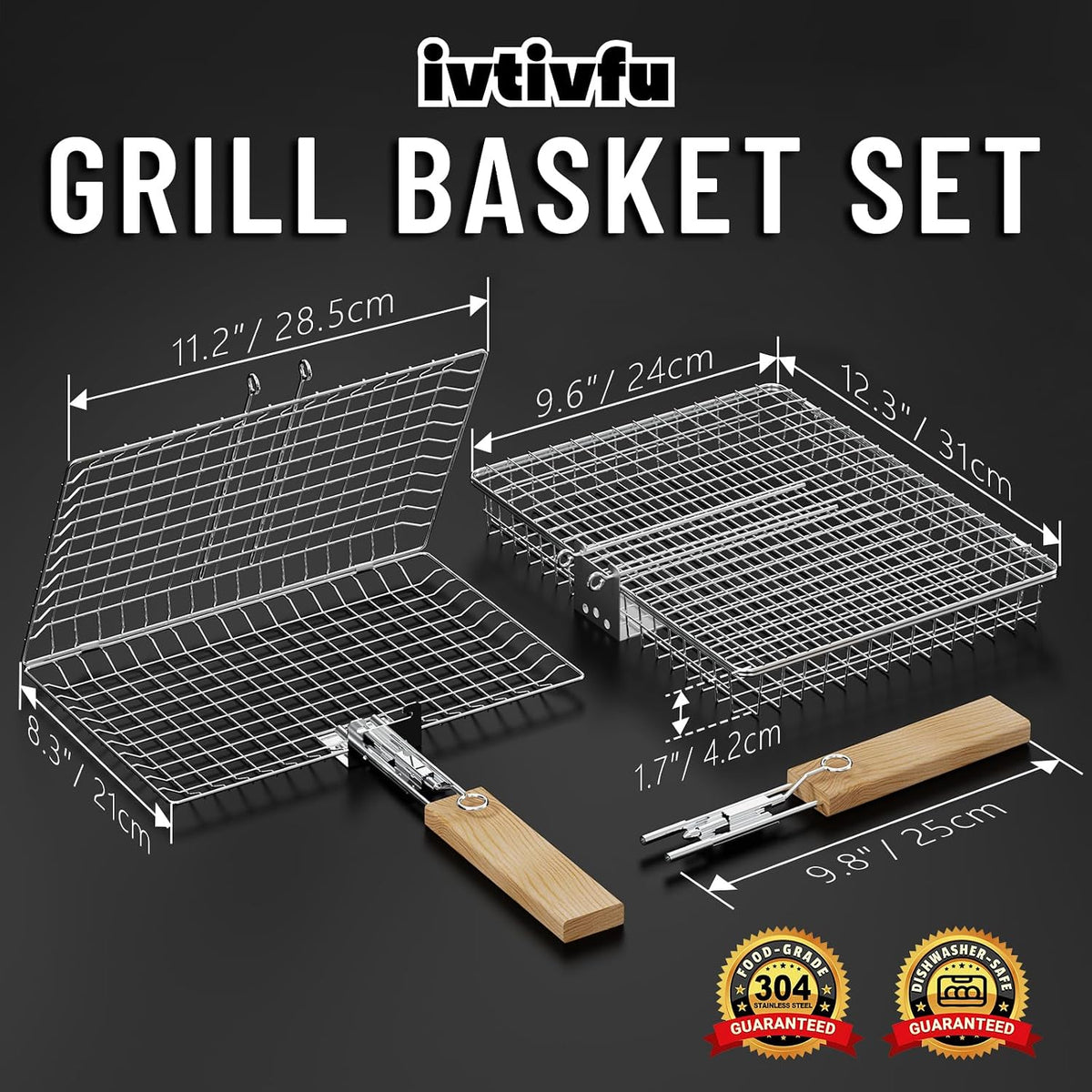 Nesting Grill Baskets Set