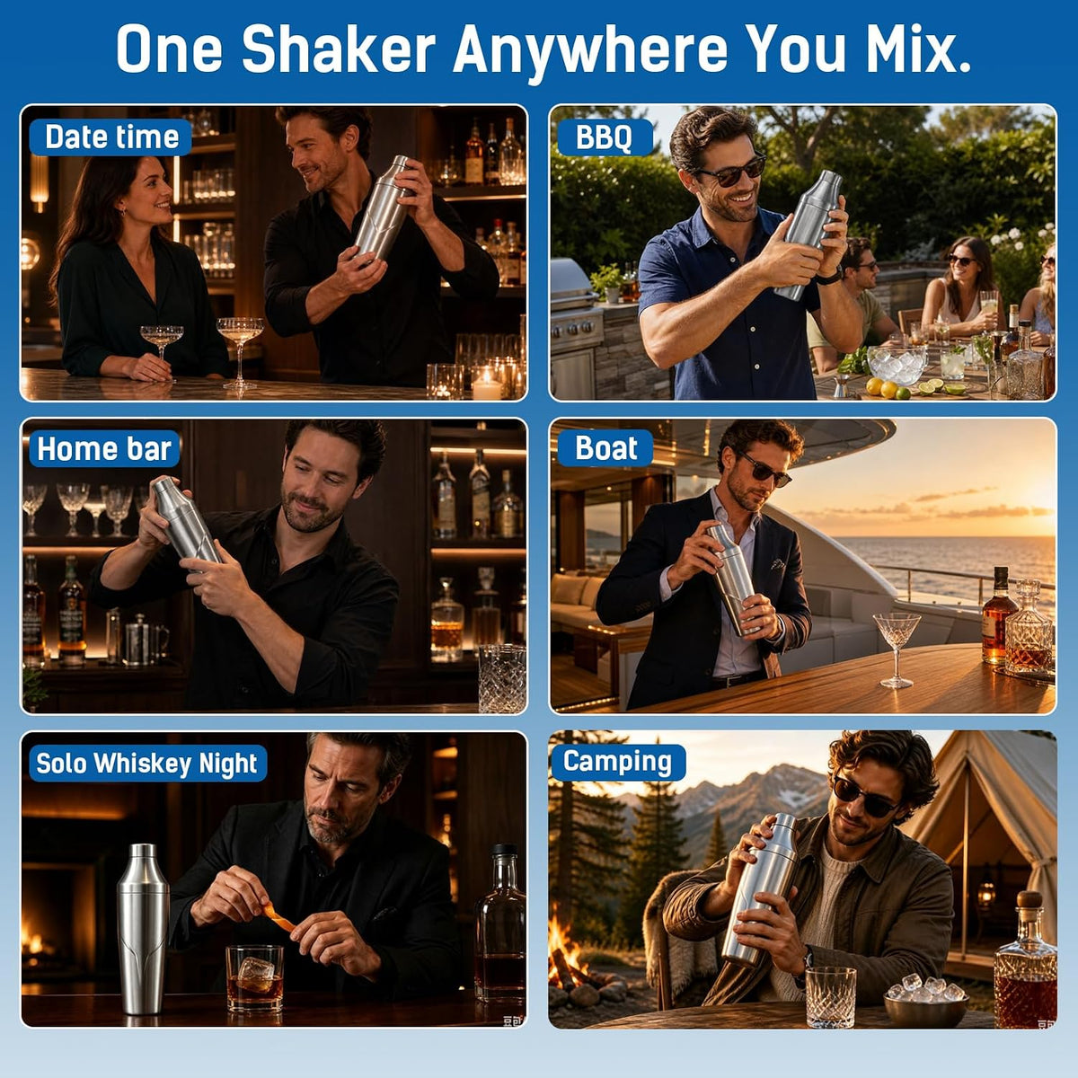 Lexenic 24oz Vacuum Insulated Hybrid Cocktail Shaker - Premi