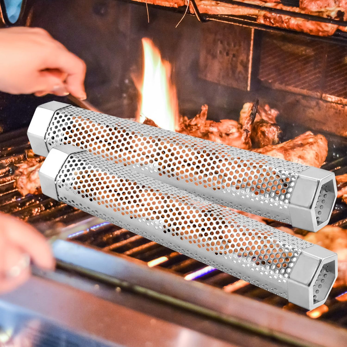 QWORK® 12" Stainless Steel BBQ Smoke Tube for Pellet Grill