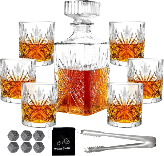 Davinod Whiskey Decanter Set With 6 Glasses
