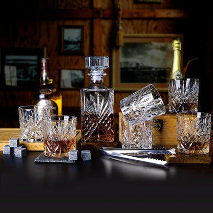 Davinod Whiskey Decanter Set With 6 Glasses