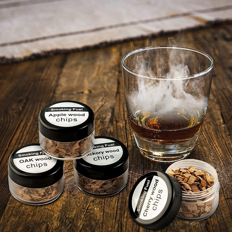 Wood Chips for Cocktail Smoker, Cherry, Apple, Pecan and Pear Tree 4 Pack Smoke Infuser Wood Chips - Gifts-Australia