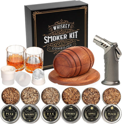 Whiskey Smoker Kit with Torch - 6 Flavors Wood Chips
