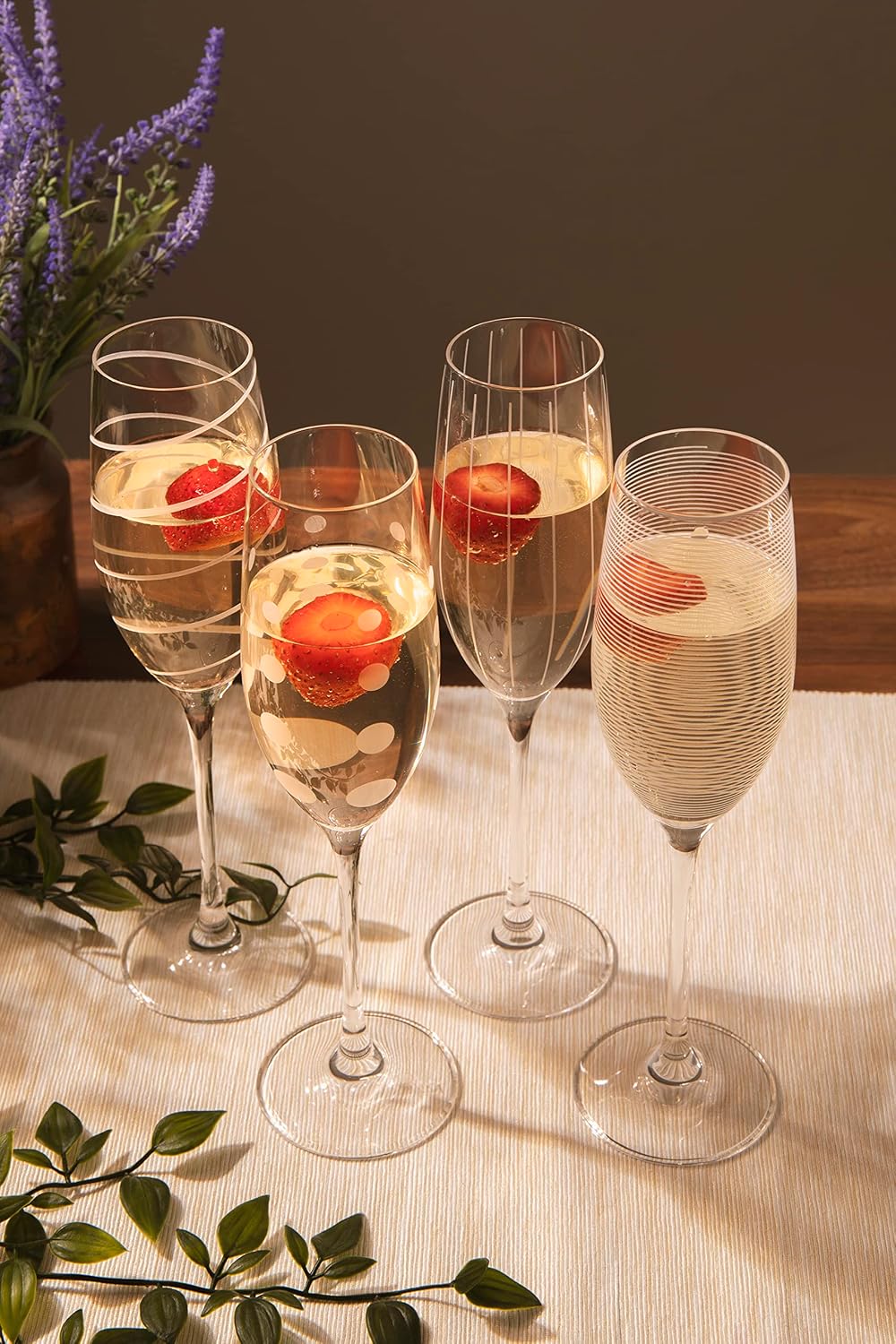 Mikasa Cheers Crystal Champagne Flutes Set
