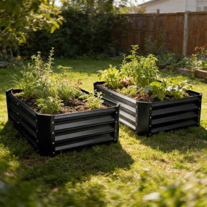 Harbour Housewares Raised Garden Bed - Anthracite - 120 x 60