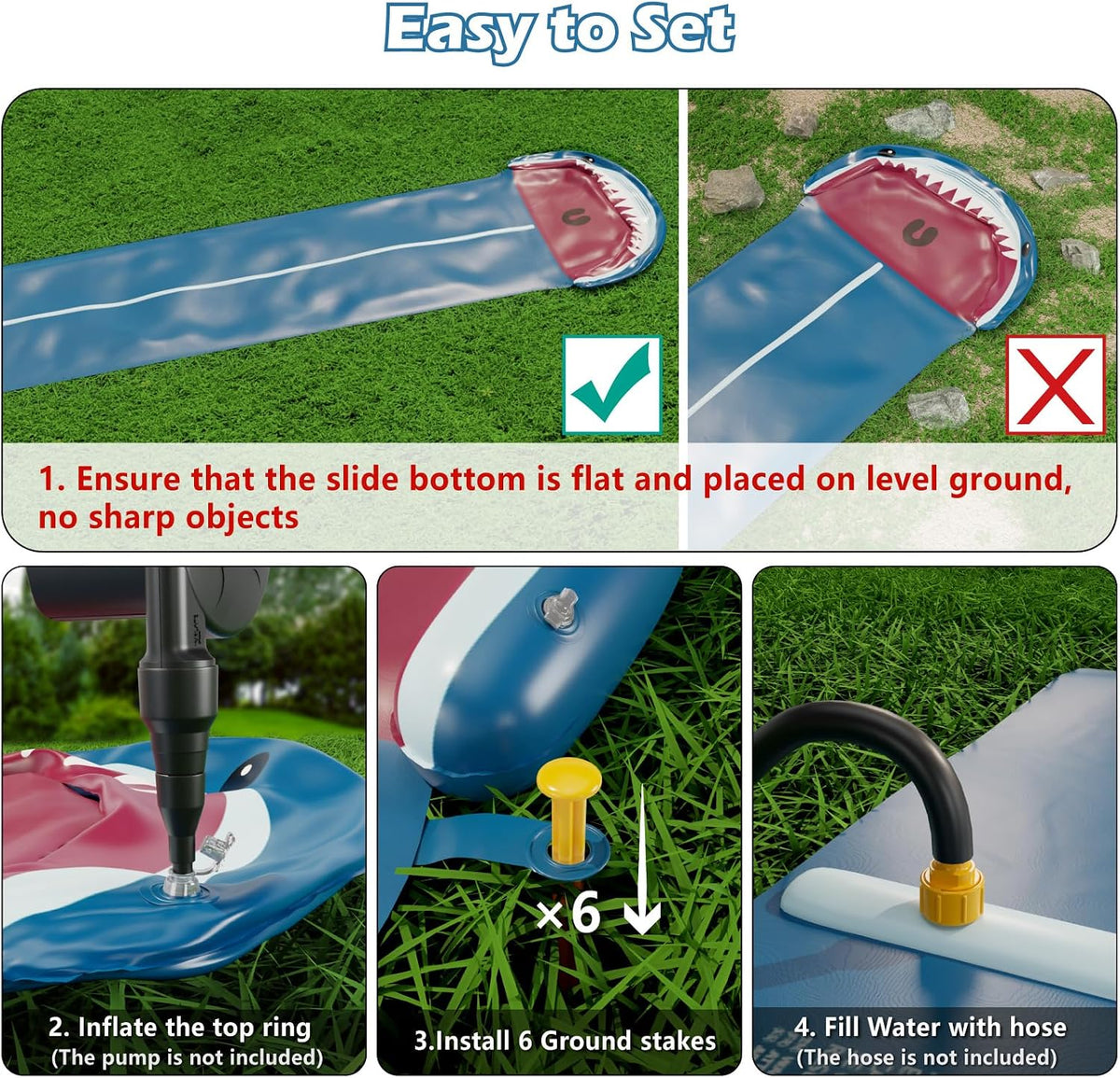 Stargo Shark Twin-Lane Water Slide view 8