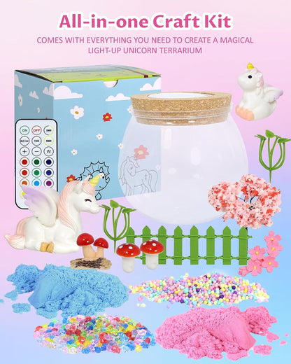 GlimmerGrove unicorn light-up terrarium kit 2