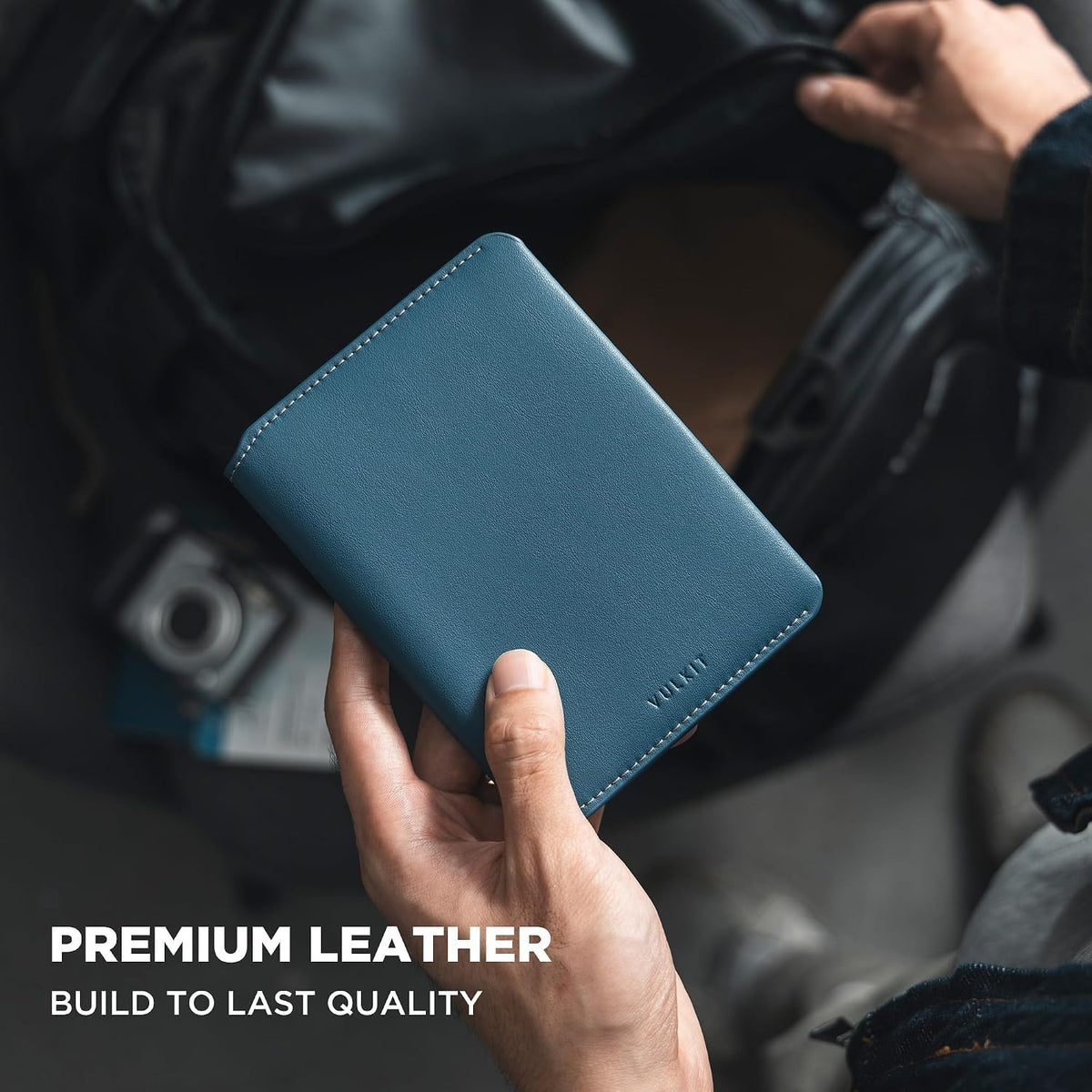 VULKIT Slim Minimalist Passport Wallet RFID Blocking Passpor