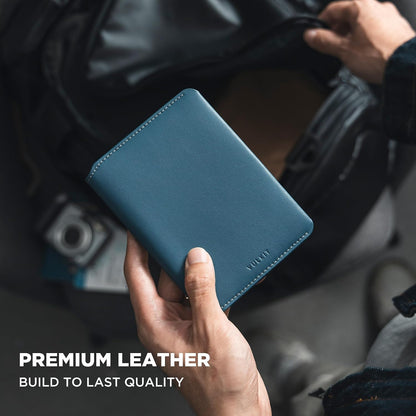 VULKIT Slim Minimalist Passport Wallet RFID Blocking Passpor