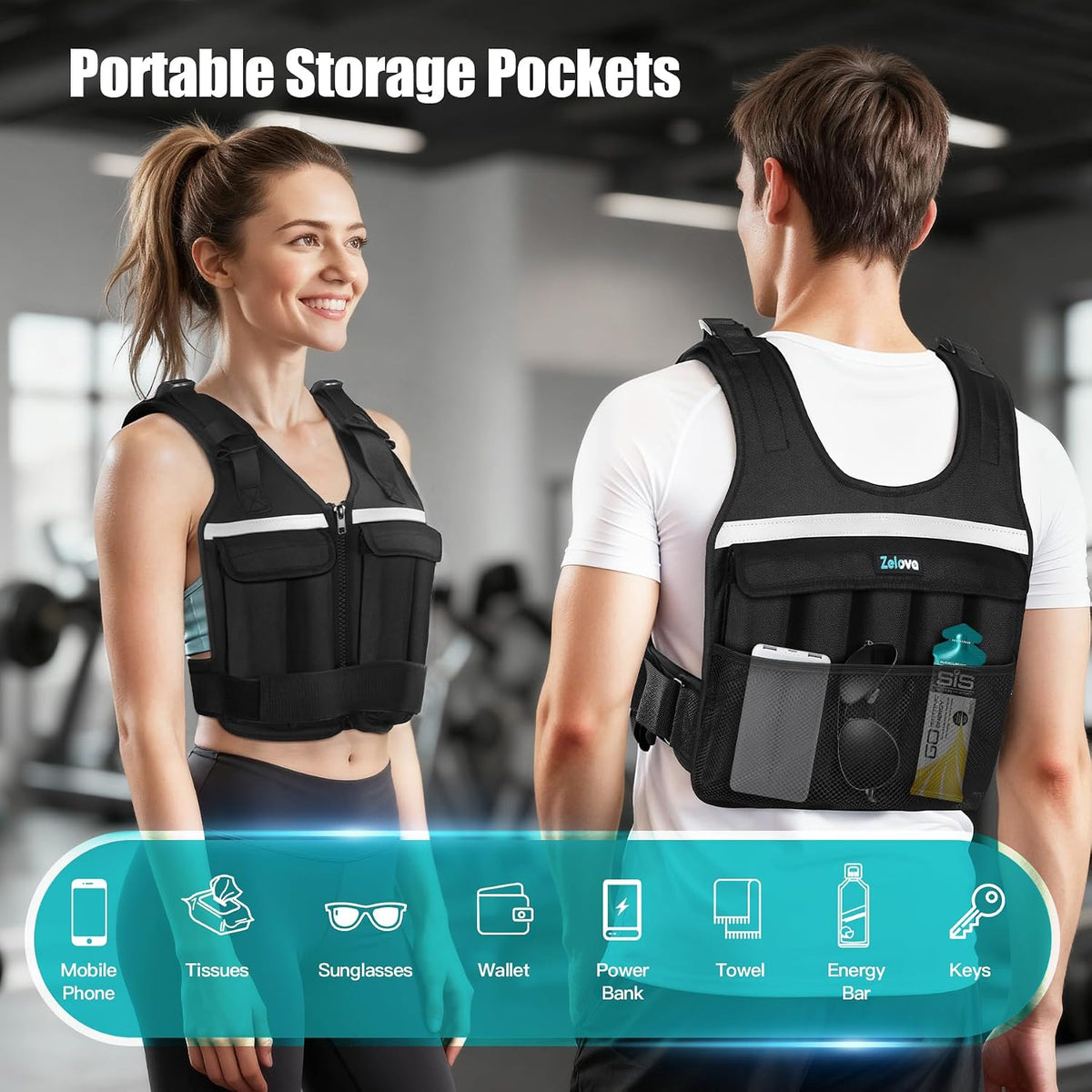 Adjustable Weighted Vest for Women Men