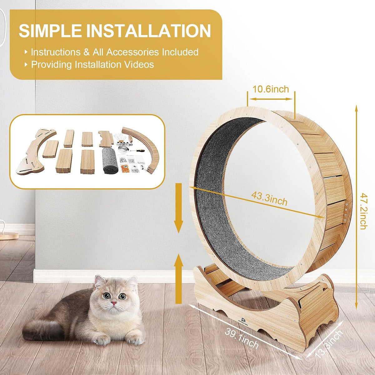 PurrTrek 48 inch Cat Exercise Wheel view 6