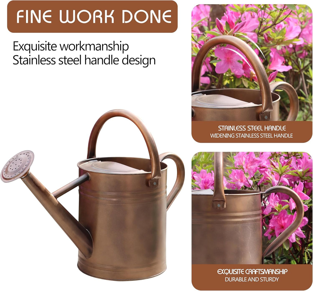 Metal Watering Can for Outdoor and Indoor Plants