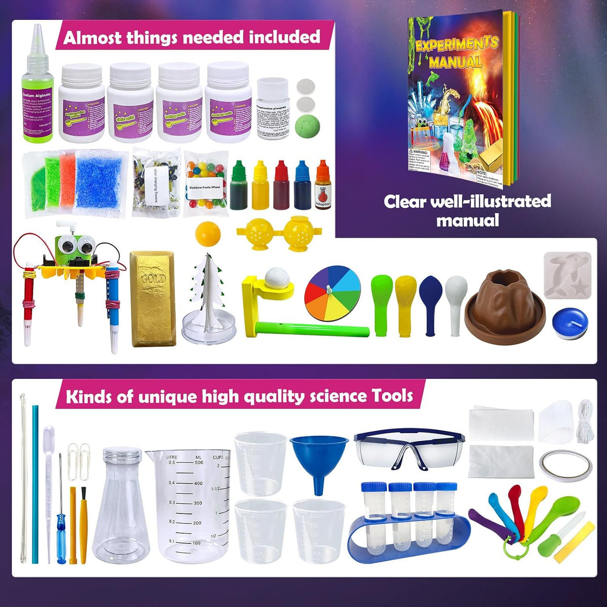 UNGLINGA 150 Experiments Science Kits for Kids